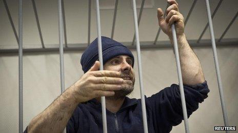 Greenpeace International activist Iain Rogers of Britain, one of the "Arctic 30" detained on piracy charges