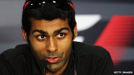 Indian F1 driver Karun Chandhok, currently racing in the 2013 FIA GT Series