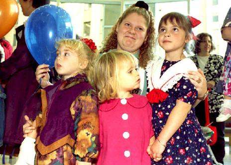 Louise Brown and other children who were "test tube babies" in 1993