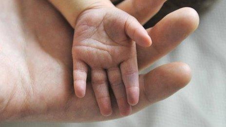 A babies hand