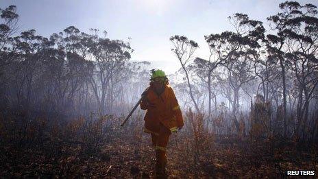 Firefighter in the Blue Mountains