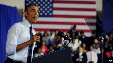 President Barack Obama speaks in New York