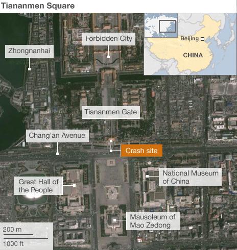 Map of Tiananmen