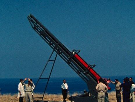 Rocket is prepared for launch
