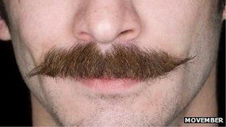 A man's moustache