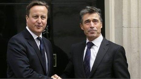 David Cameron meets Nato secretary general Anders Fogh Rasmussen earlier this month