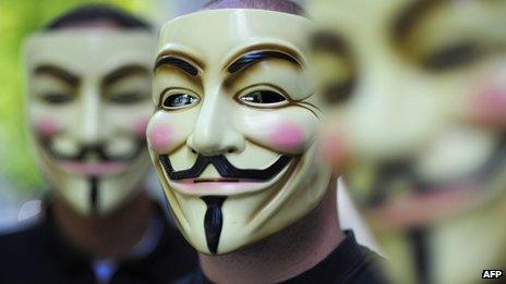 File photo: Anonymous activists