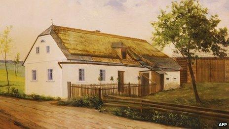 Painting of a farmhouse