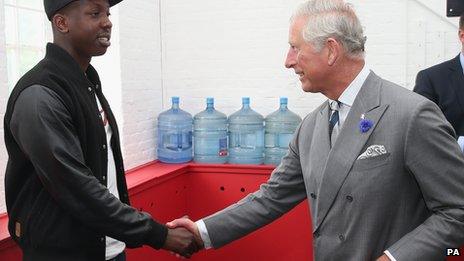 Jamal Edwards meeting Prince Charles
