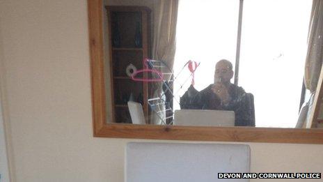 Plymouth burglar "self" image taken on his victim's mobile phone