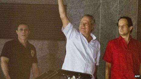 Former Brazil chief of Staff Jose Dirceu hands himself over to the police