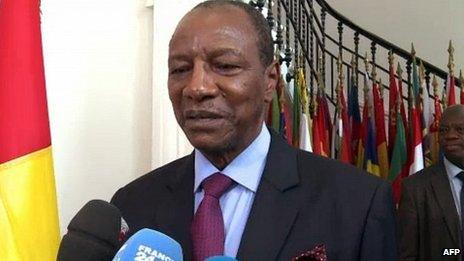 Guinea President Alpha Conde in Paris. 12 June 2013