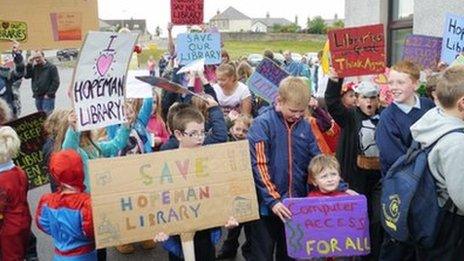 Children protesting