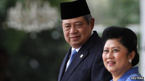 File photo: Indonesia's President Susilo Bambang Yudhoyono and his wife Ani Yudhoyono