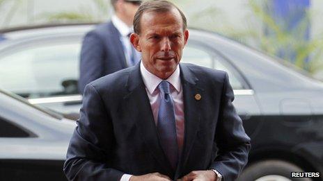 File photo: Australian Prime Minister Tony Abbott