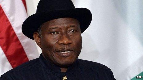 Nigerian President Goodluck Jonathan (file image)