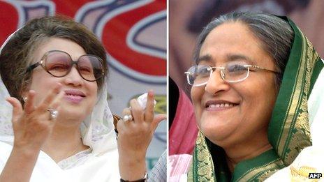 Khaleda Zia and Sheikh Hasina