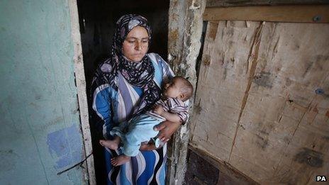 Syrian refugees at the Dahb El Sim refugee camp in Saida, Lebanon