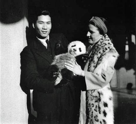 Quentin Young, Ruth Harkness and a panda