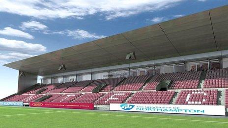 Northampton Town FC's new east stand