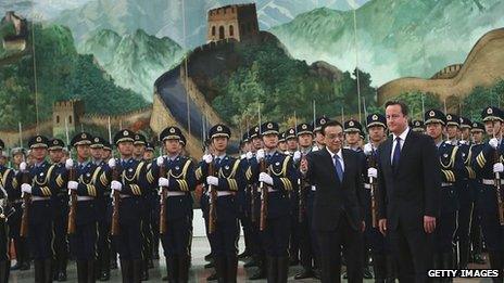 David Cameron with Chinese Premier Li Keqiang in Beijing