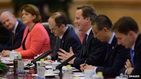 David Cameron was joined by his ministers Jeremy Hunt, Maria Miller and David Willetts