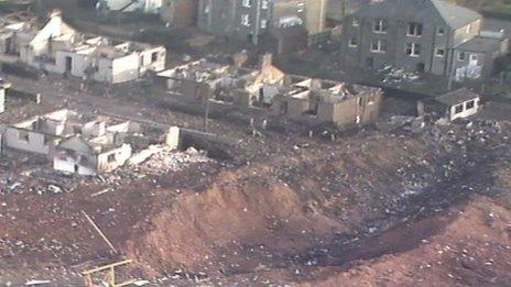 The wreckage caused devastation in the town of Lockerbie