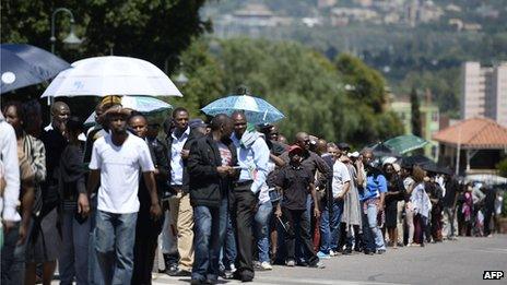 South Africans queue outside Louis Vuitton daily, but African