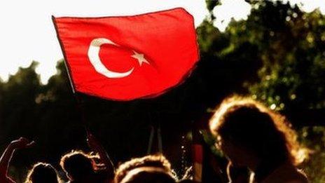 Turkish flag flying (file photo)