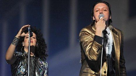 Regine Chassagne and Win Butler of Arcade Fire