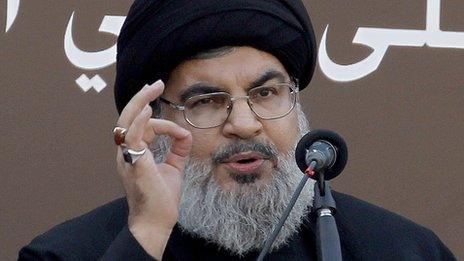 File photo of Hassan Nasrallah (14 November 2013)
