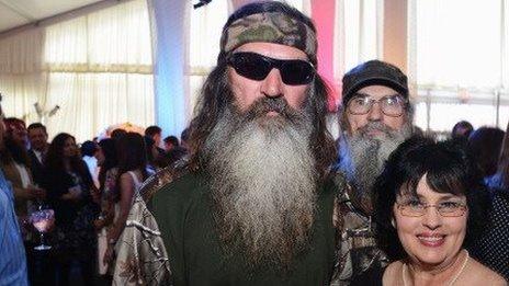 Phil Robertson and several family members attend an A&E event in New York on May 9, 2012