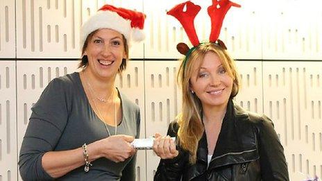Miranda Hart with Kirsty Young