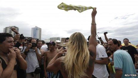 Rio topless ban protest