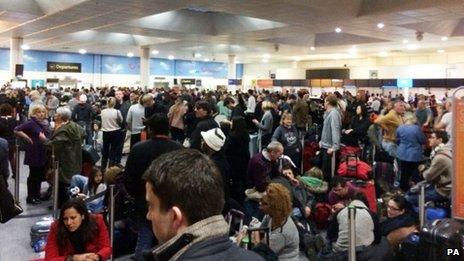 A power failure at Gatwick caused delays and cancellations