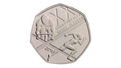 50p coin celebrating the 2014 Commonwealth Games