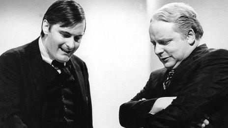 Джон Бёрд и Джон Форчун в 1965 году на шоу BBC3