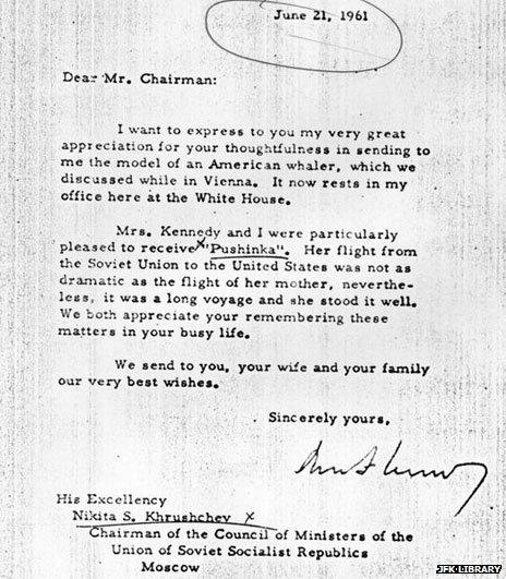 Letter from JFK to Khrushchev