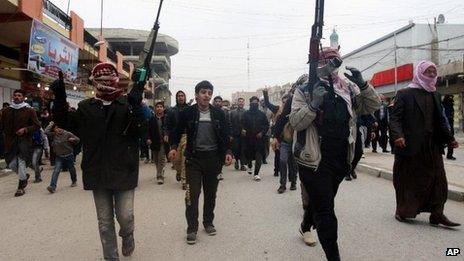 Sunni fighters in Fallujah, 4 January