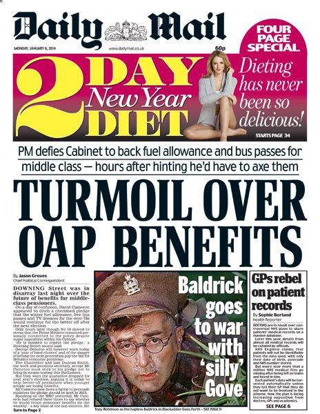 Benefits Turmoil And Helmand Fears On Front Pages Bbc News