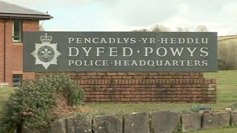 Dyfed-Powys Police HQ sign