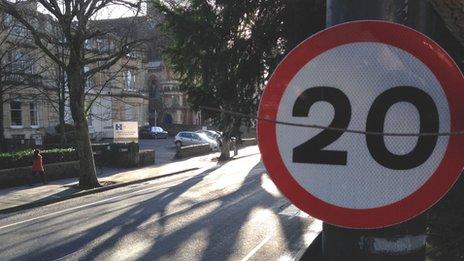 Speed limit signs in Bristol