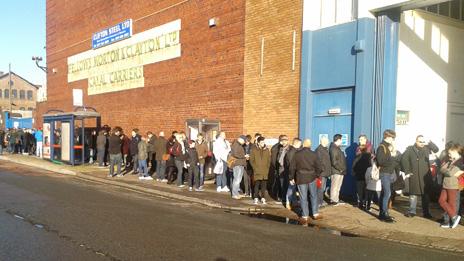 Queues for Peaky Blinders auditions