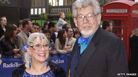 Rolf Harris with wife Alwen in 2003