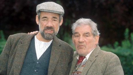 Roger Lloyd Pack and Trevor Peacock in The Vicar of Dibley