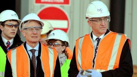 HS2 chair Sir David Higgins and infrastructure minister Lord Deighton