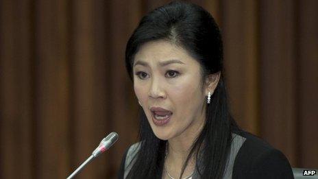 Thai PM Yingluck Shinawatra, Jan 2014