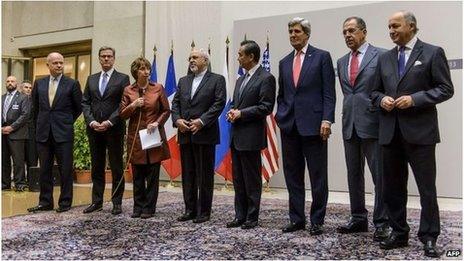 Representatives of Iran, the EU and P5+1 in Geneva (24 November 2013)