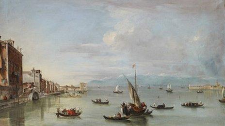 Venice: the Fondamenta Nuove with the Lagoon and the Island of San Michele by Francesco Guardi
