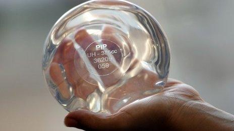 A PIP breast implant (file image)